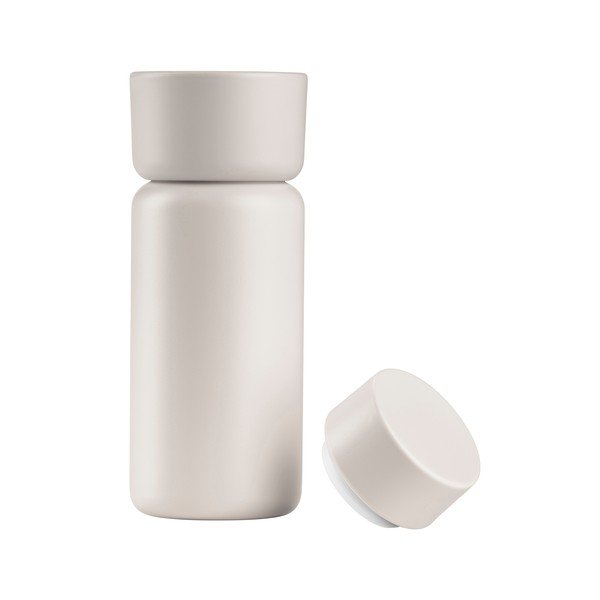 Beżowy kubek termiczny ze stali nierdzewnej 400 ml Singles – Zone-image-3