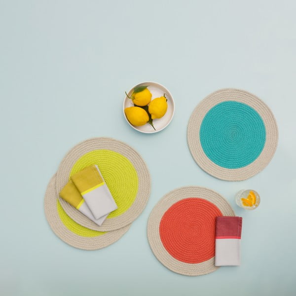 Tekstylna mata stołowa 2 szt. ø 38 cm Raspberry – Remember-image-2