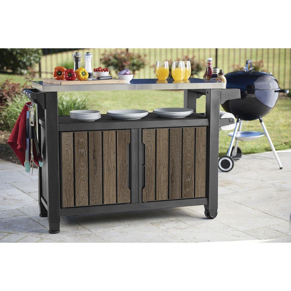 Ogrodowy stolik barowy 134x52 cm Deco – Keter (zdjęcie 4)