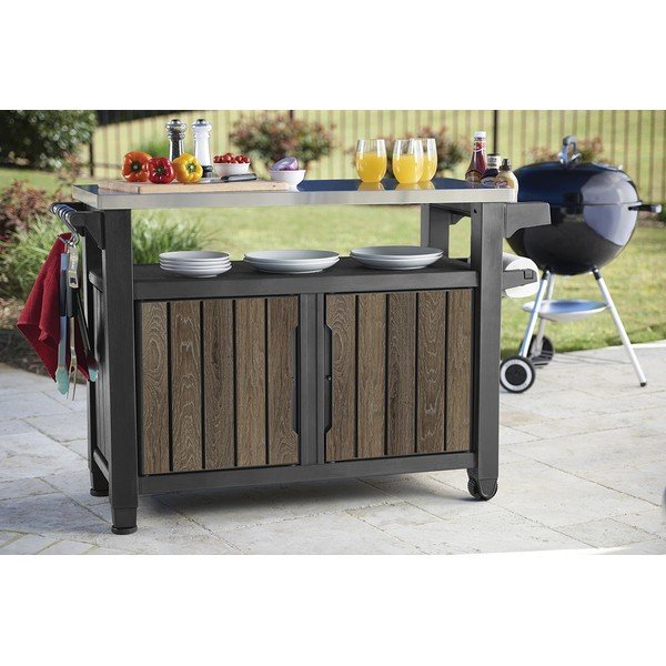 Ogrodowy stolik barowy 134x52 cm Deco – Keter-image-3