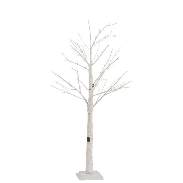 Białe świecące papierowe drzewko J-Line Birch, wys. 120 cm