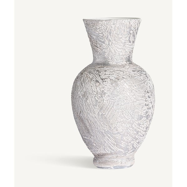 Biały szklany wazon Instinct – Burkina