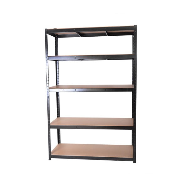Czarny metalowy regał do garażu 120x180 cm – Rojaplast-image-1