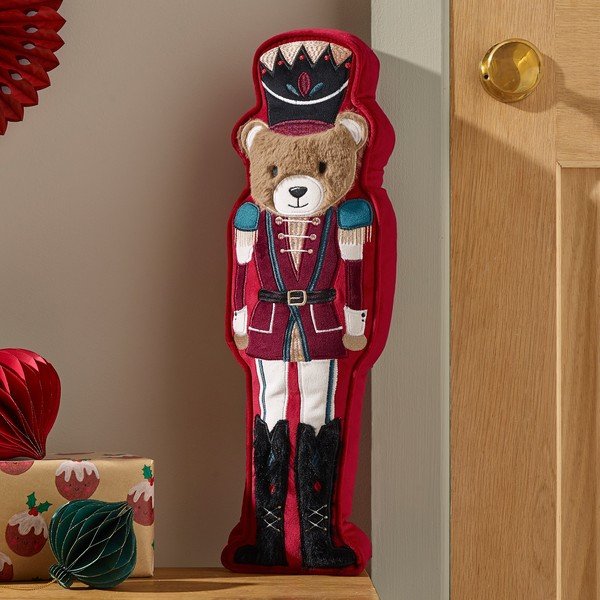 Poduszka dekoracyjna ze świątecznym motywem 20x30 cm Christmas Nutcracker Bear – Catherine Lansfield-image-1