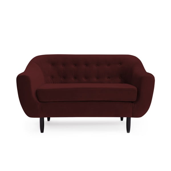 Ciemnoczerwona sofa 2-osobowa Vivonita Laurel