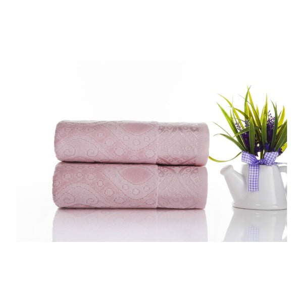 Zestaw 2 ręczników Sal Pink, 50x90 cm