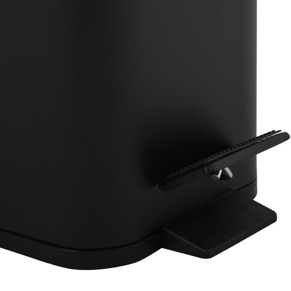 Stalowy kosz na śmieci z pedałem w kolorze matowej czerni 5 l   Erik – Spirella-image-4