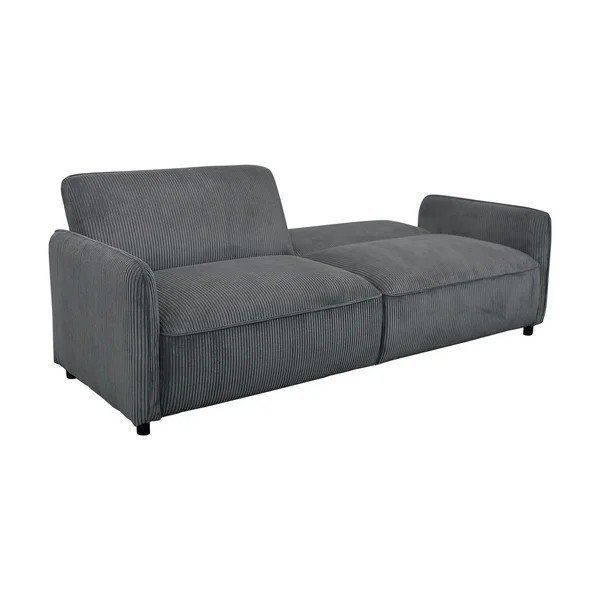 Antracytowa sztruksowa częściowo rozkładana/rozkładana sofa 209 cm Alicia – Støraa-image-4