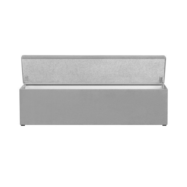 Szara ławka ze schowkiem do łóżka Kooko Home Manna, 47x180 cm-image-4