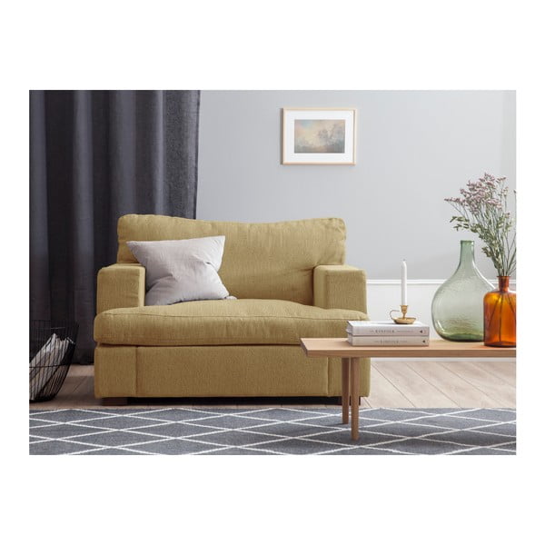 Ciemnożołty fotel Windsor & Co Sofas Daphne-image-2