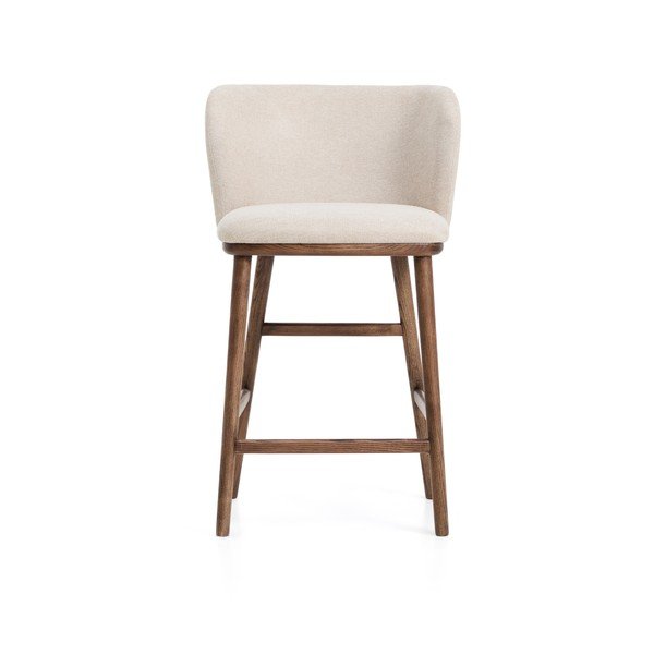 Beżowy tapicerowany hoker (wysokość siedziska 65 cm) Ciselia – Kave Home-image-3
