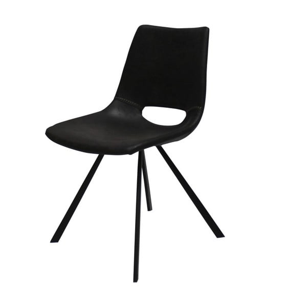 Czarne krzesło z czarnymi nogami Canett Coronas