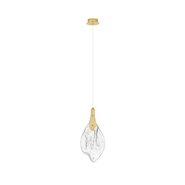Stalowa lampa wisząca LED ze ściemniaczem w kolorze złota ze szklanym kloszem ø 17,5 cm Bellina – Nova Luce