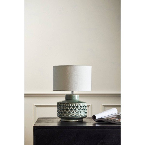Szara/beżowa lampa stołowa ceramiczna (wysokość 35 cm) Monica – Jotex-image-4