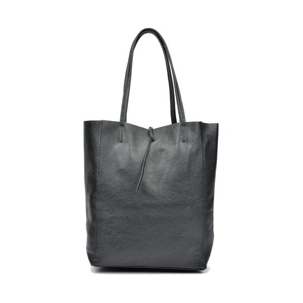 Czarna damska skórzana torebka Sofia Cardoni Shopper-image-3
