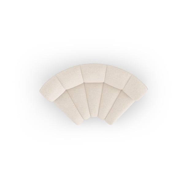 Kremowy moduł sofy z tkaniny szenilowej (strona zmienna) Lupine – Micadoni -image-2