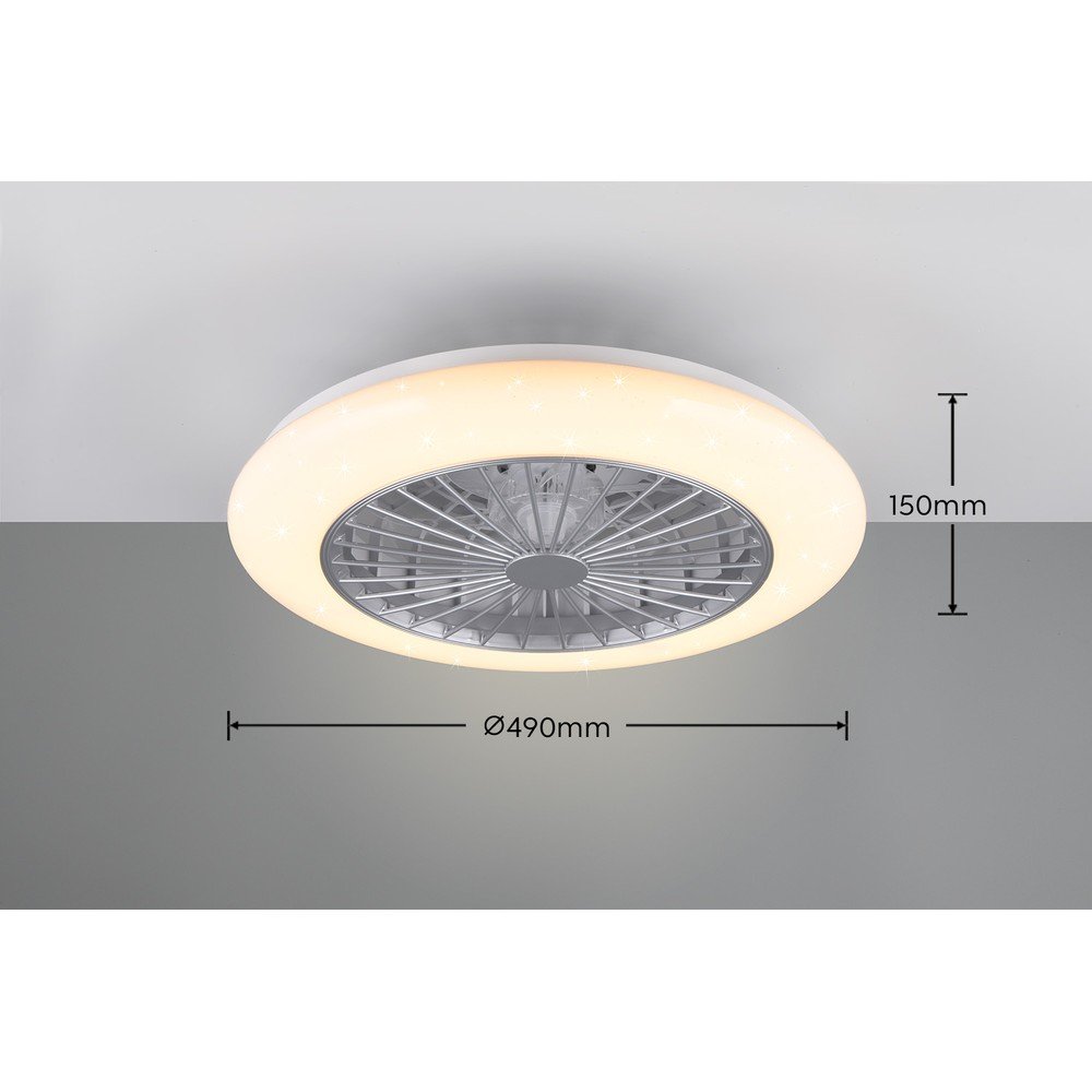 Biała lampa sufitowa LED Stralsund – Reality (zdjęcie 8)