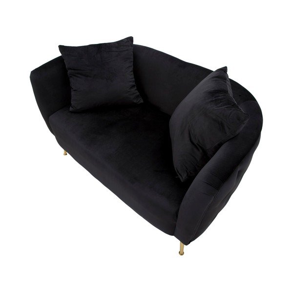 Czarna aksamitna sofa 127 cm Bucarest – Mauro Ferretti-image-4
