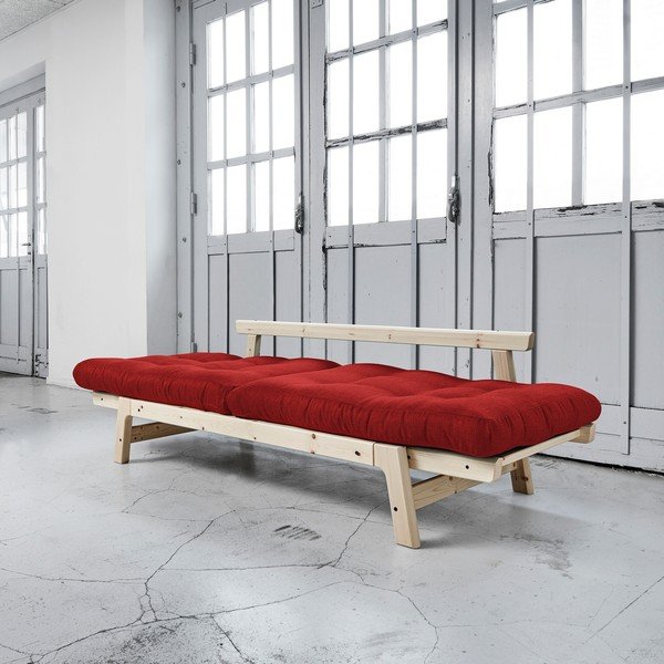Sofa rozkładana Karup Step Natural/Passion Red-image-3