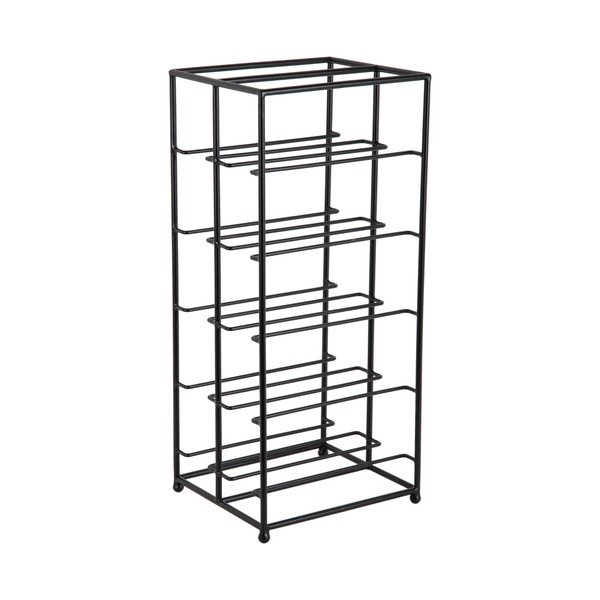 Czarny metalowy regał na wino liczba butelek 10 25x57x22,5 cm Dual Floor – PT LIVING-image-2