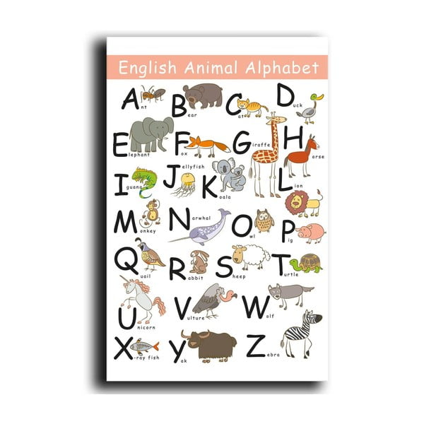 Obrazek dziecięcy 45x70 cm Alphabet – Wallity