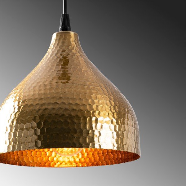 Lampa wisząca w kolorze złota z metalowym kloszem ø 18 cm Tattoo – Opviq lights-image-4