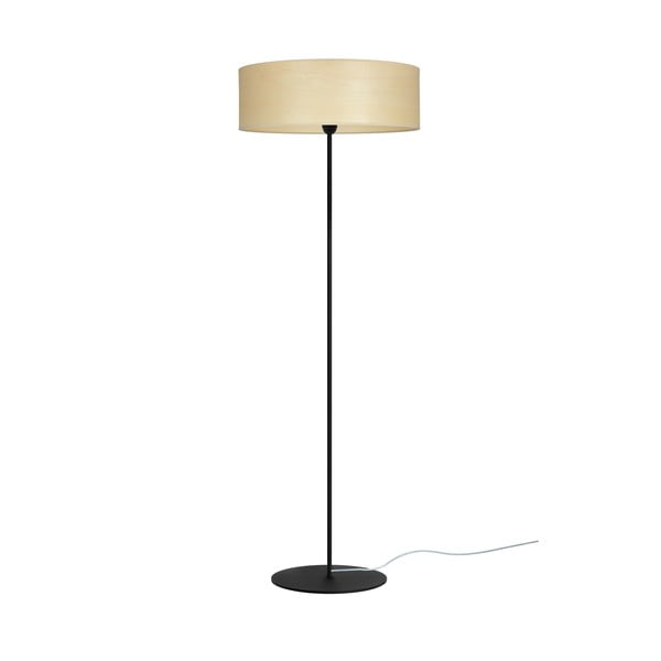 Beżowa lampa stojąca z naturalnego forniru Sotto Luce Tsuri XL Light, ⌀ 45 cm