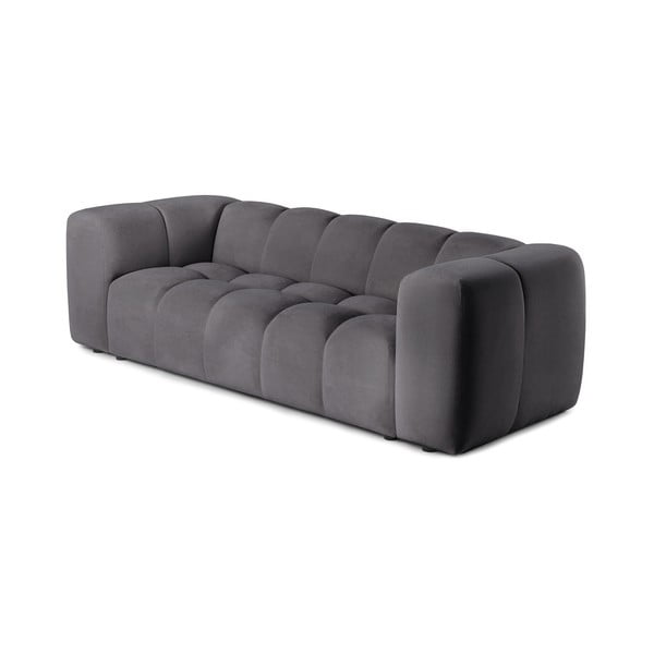 Szara aksamitna sofa 225 cm Cube – Bonami Selection-image-2