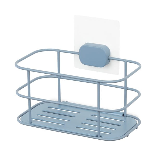Jasnoniebieska samoprzylepna metalowa półka łazienkowa Grena – Compactor