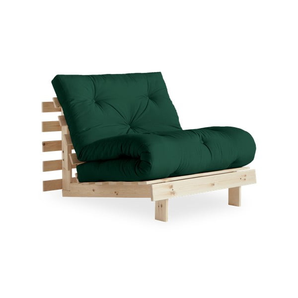 Fotel rozkładany Karup Design Roots Raw/Dark Green