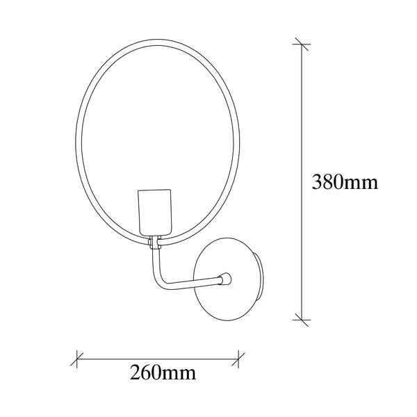 Czarny kinkiet Circle – Opviq lights-image-4
