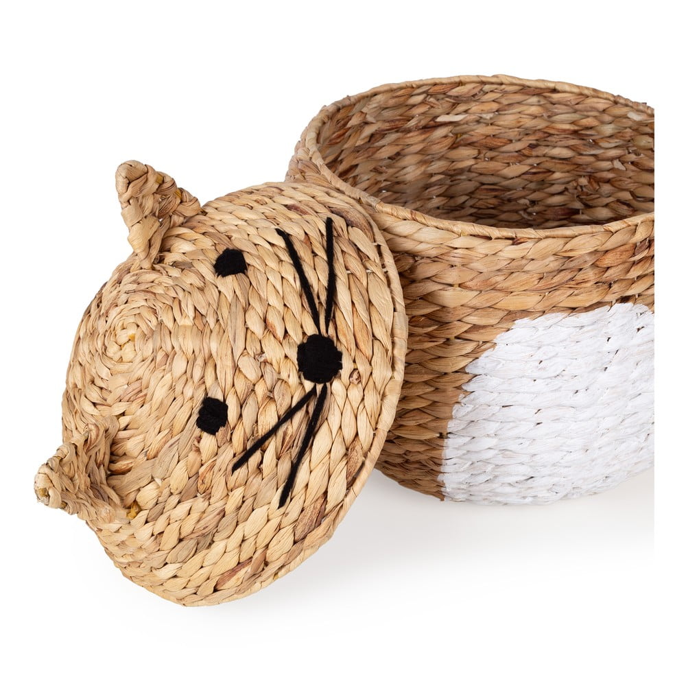 Dziecięcy kosz na zabawki z hiacyntu wodnego w naturalnym kolorze ø 40x43 cm Cat – Compactor (zdjęcie 8)