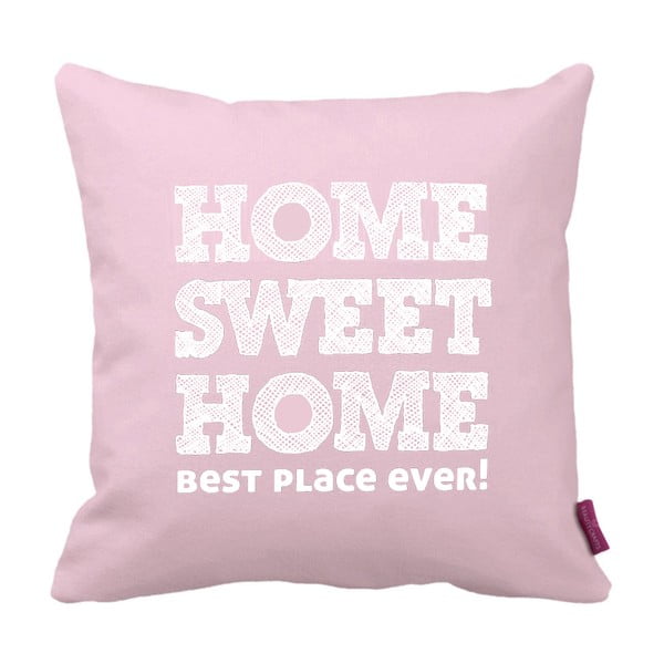Różowo-biała poduszka Homemania Home Pink, 43x43 cm