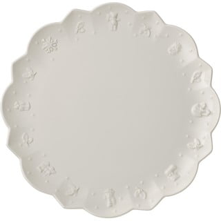 Biały porcelanowy świąteczny talerz Toy's Delight Villeroy&Boch, ø 29,5 cm