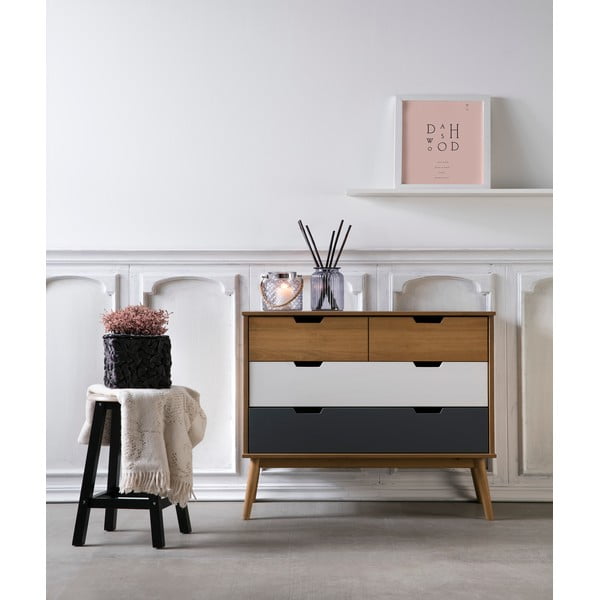 Komoda z drewna sosnowego Marckeric Cusco, 100x82 cm-image-1