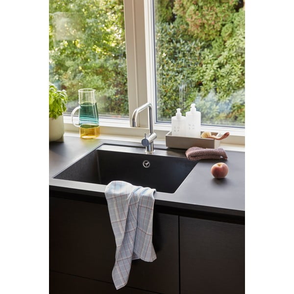 Zestaw 2 niebieskich bawełnianych ścierek Hübsch Stripe, 50x70 cm-image-2