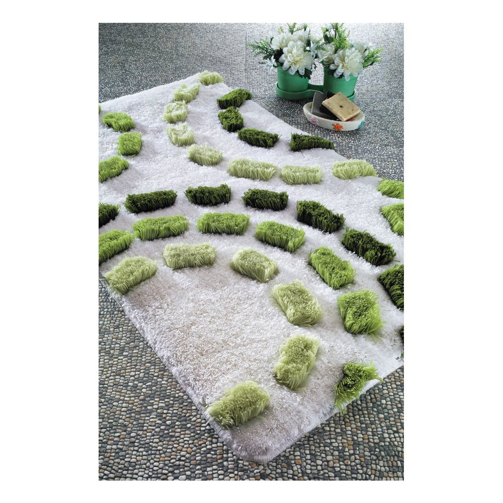 Dywanik łazienkowy Arinna Green, 70x120 cm