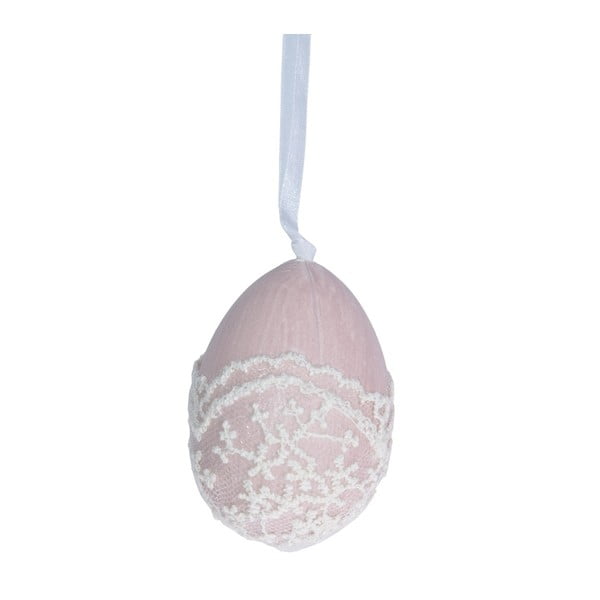 Różowe jajko dekoracyjne Ewax Egg Lace