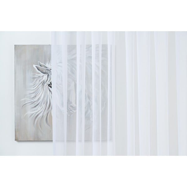 Biała firanka z woalu 140x245 cm Crush – Mendola Fabrics-image-3