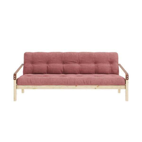 Różowa sztruksowa rozkładana sofa 204 cm Poetry – Karup Design