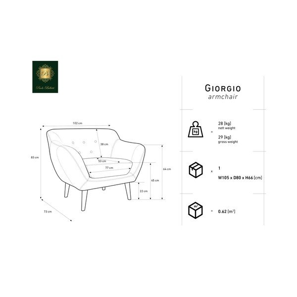 Zielony fotel Mazzini Sofas Amelie-image-2