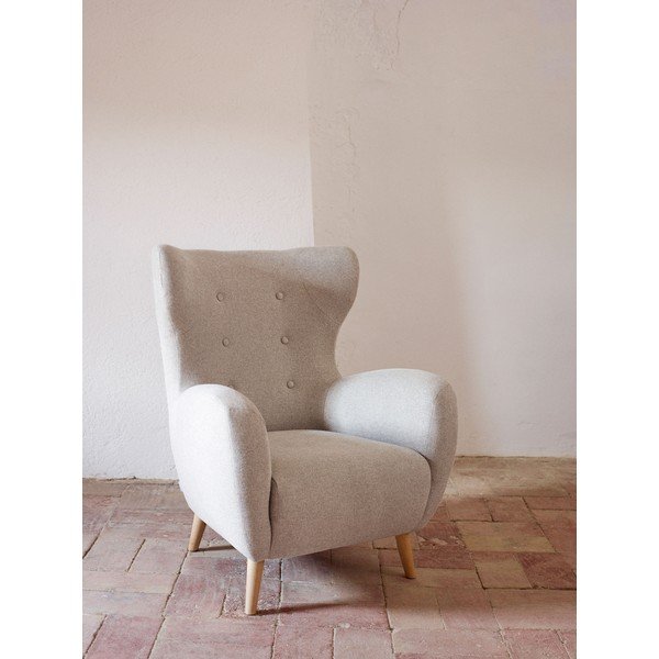 Beżowy fotel typu uszak Patio – Kave Home-image-2