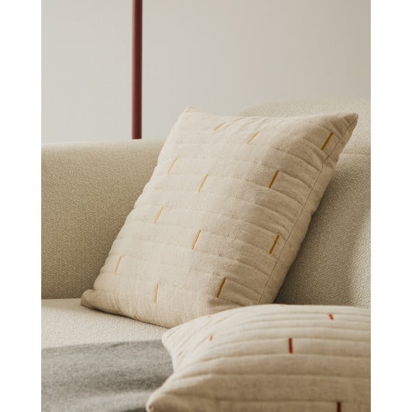 Poszewka na poduszkę z mieszanki lnu 45x45 cm Blaina – Kave Home-image-1