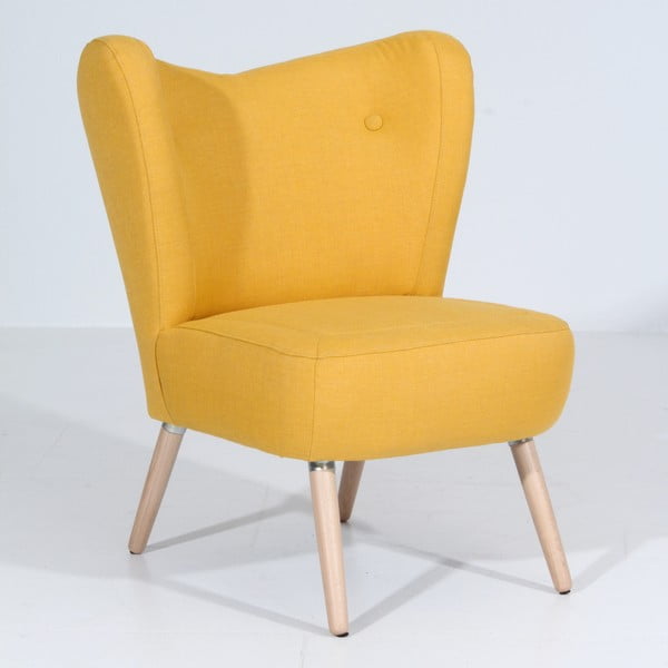 Żółty fotel Max Winzer Sari