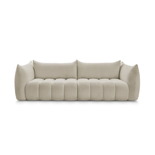 Beżowa sofa z materiału bouclé 286 cm Azra – Bobochic Paris