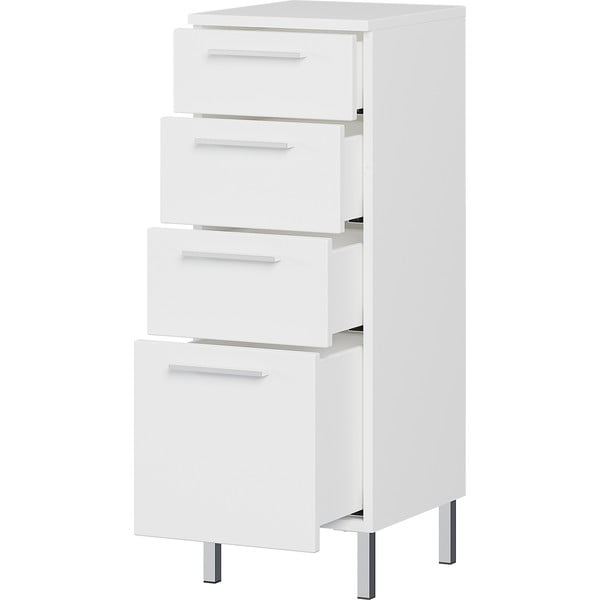 Biała niska szafka łazienkowa 30x86 cm Arvada – Germania-image-2