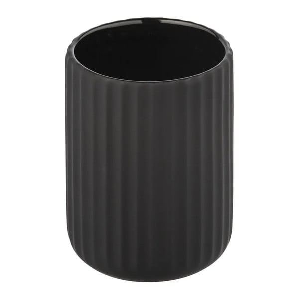 Zestaw ceramicznych akcesoriów łazienkowych w kolorze matowej czerni Belluno – Wenko-image-3