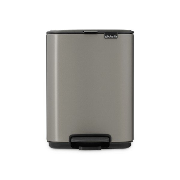 Szary stalowy kosz na śmieci z pedałem 4 l Bo – Brabantia-image-4