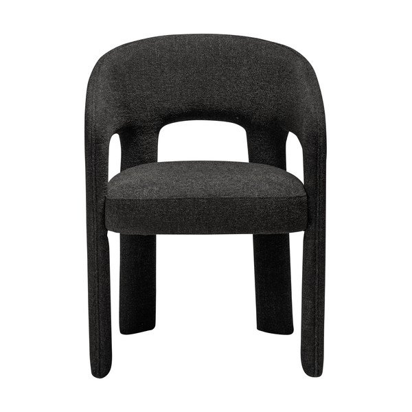 Czarny fotel jadalniany z podłokietnikami Splendor – DAN-FORM Denmark-image-1