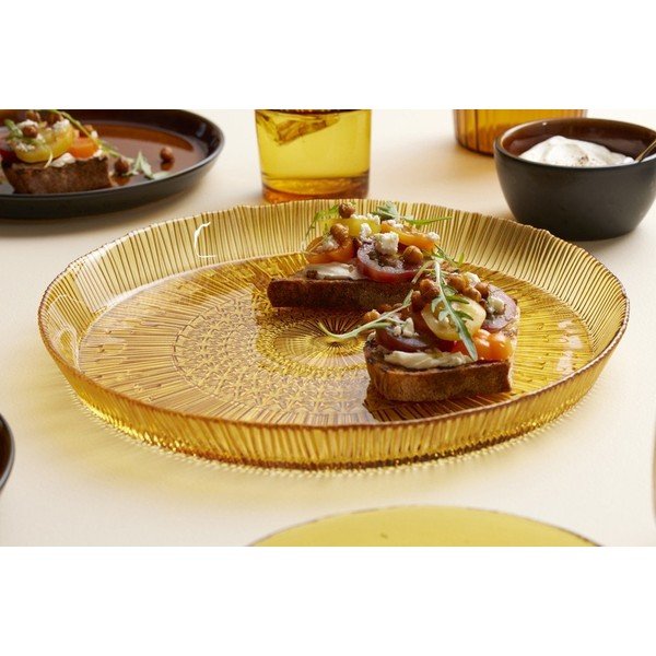 Pomarańczowy szklany półmisek ø 30 cm Kusintha – Bitz-image-1